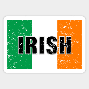 IRISH FLAG VINTAGE RETRO ST PATRICKS DAY MASKS SHIRTS AND MORE Sticker